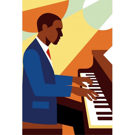 Canevas 30/40 Pianiste