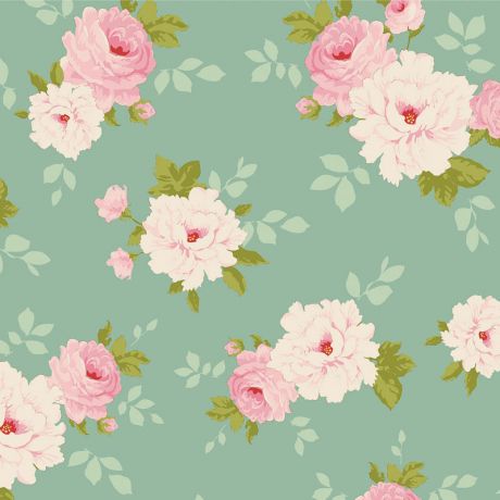 Tissu Tilda sunday brunch pernille teal X 50 CM