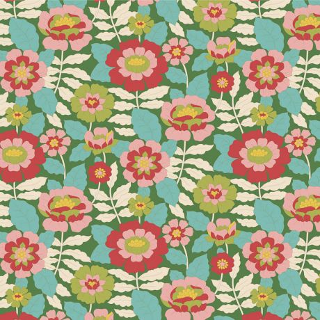 Tissu Tilda Wallflower beverly green