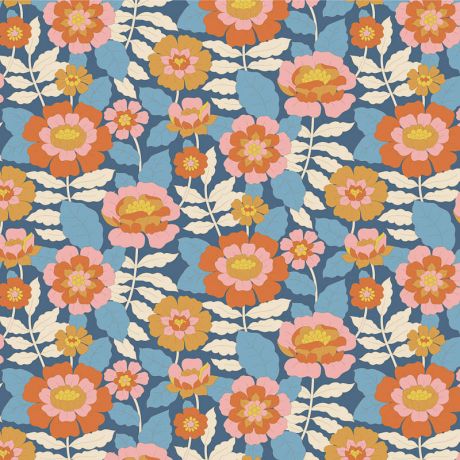 Tissu Tilda Wallflower beverly blue