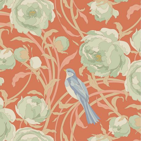 Tissu Tilda songbird cora coral