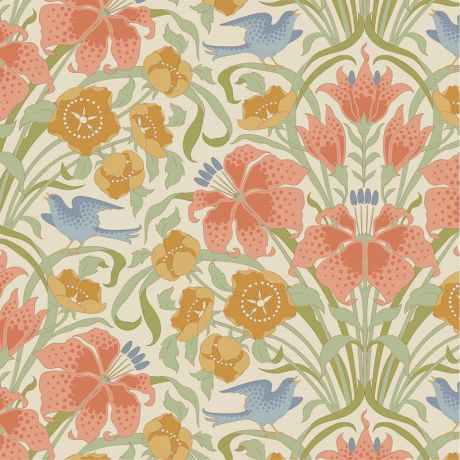 Tissu Tilda songbird songbird coral