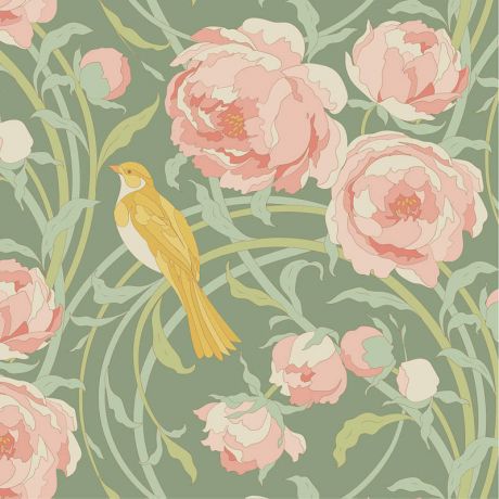 Tissu Tilda songbird cora sage