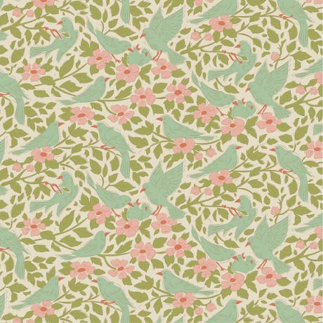 Tissu Tilda songbird ava green