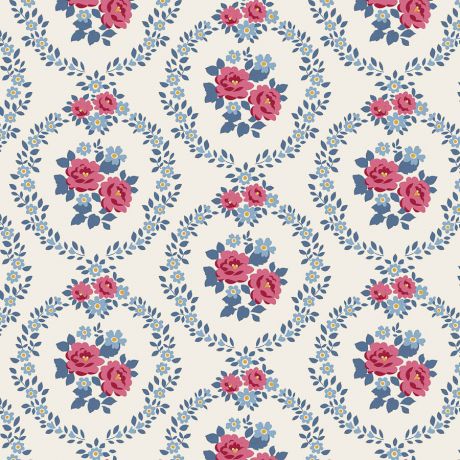 Tissu Tilda Village Life mable cold cream