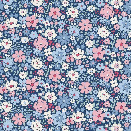 Tissu Tilda Village Life esther blue