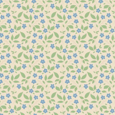 Tissu Tilda Tipsy cream blue X 50 CM