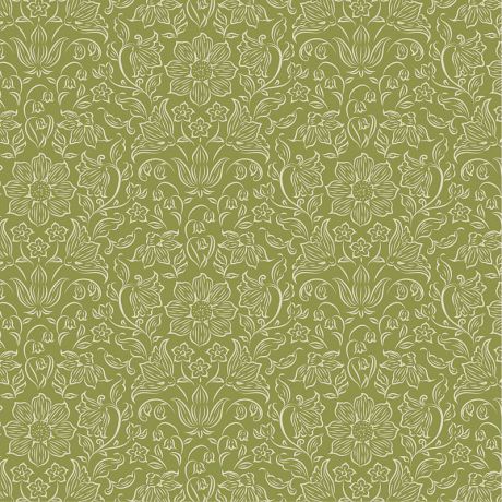 Tissu Tilda songbird lila green