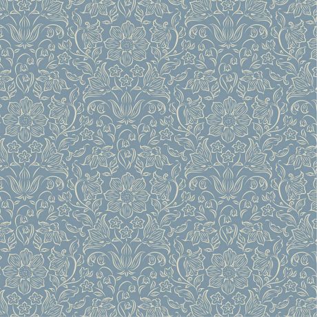 Tissu Tilda songbird lila blue