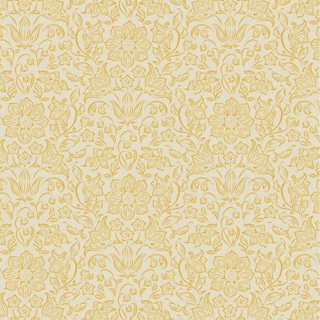 Tissu Tilda songbird lila light yellow