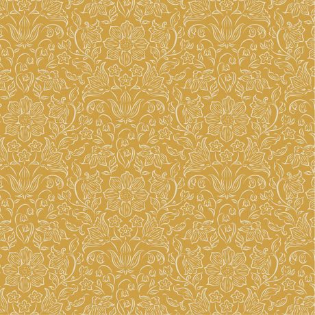 Tissu Tilda songbird lila mustard