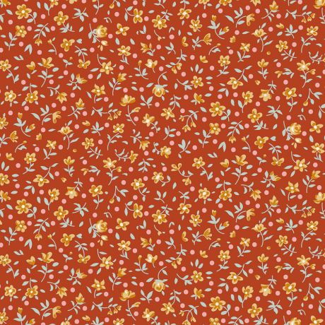 Tissu Tilda Village Life mae rust