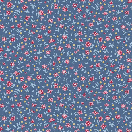 Tissu Tilda Village Life mae blue