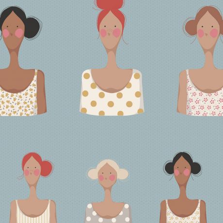 Tissu Tilda basics me and my friends sky