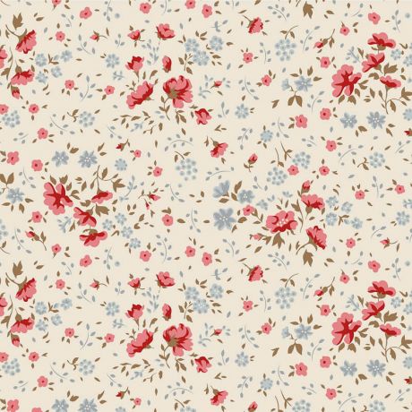 Tissu Tilda laize de 274 cm ellie red/slate