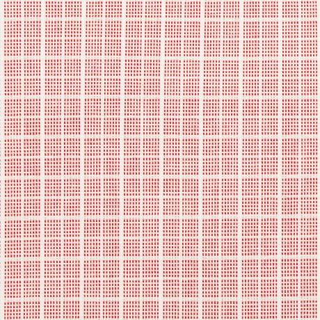 Tissu Tilda woven tea towel waffle plaid red