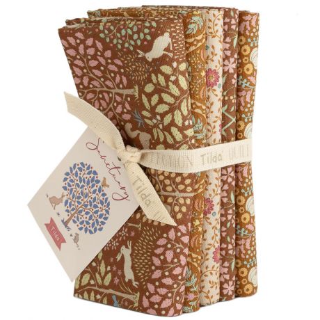 Fat Quarter Bundle de tissu Tilda Sanctuary 5 tissus 50x55