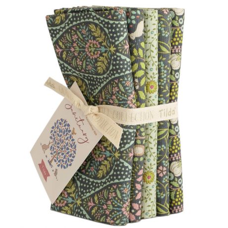 Fat Quarter Bundle de tissu Tilda Sanctuary 5 tissus 50x55