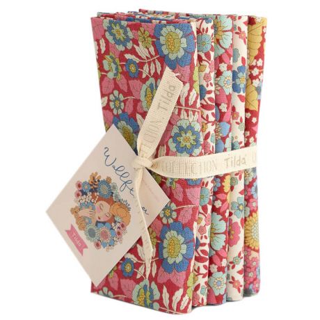 Fat quarter Bundle de tissu Tilda Wallflower 5 tissus 50x55