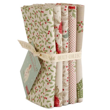 Tissu Tilda Merry Little Christmas Bundle Cream 5 tissus 50x55