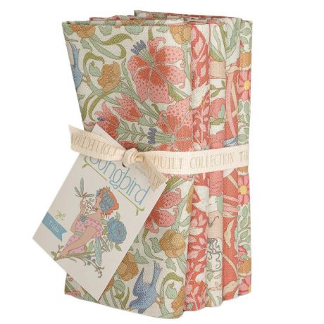 Tissu Tilda songbird bundle coral 54x48cm x 5pcs