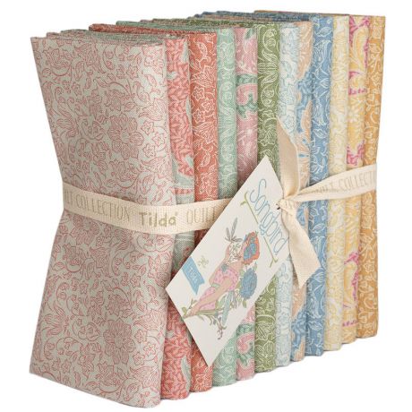 Tissu Tilda songbird bundle 54x48cm x 12pcs