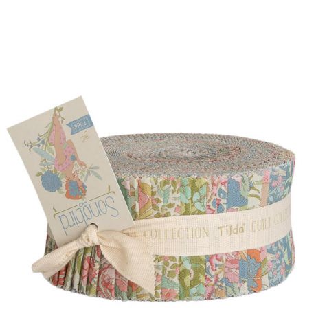 Tissu Tilda songbird fabric roll 40 tissus x 6cm