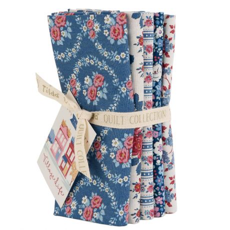 Tilda Tilda Village Life bundle in blue 54x48cm x 5pcs