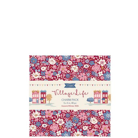 Charm pack de tissu Tilda Village Life 40 tissus x 12cm
