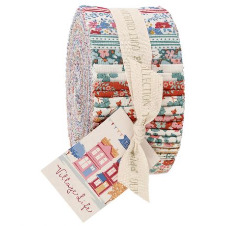 Tissu Tilda Village Life fabric roll 40 tissus x 6cm