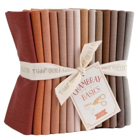Tilda chambray fat quarter bundle 54x48cm x 14pcs
