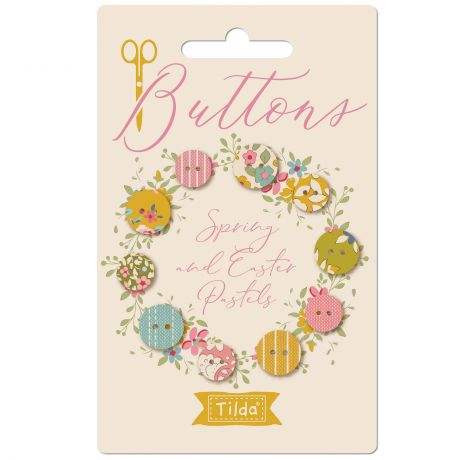Carte de boutons Tilda Creating Memories Spring  10 et 12mm