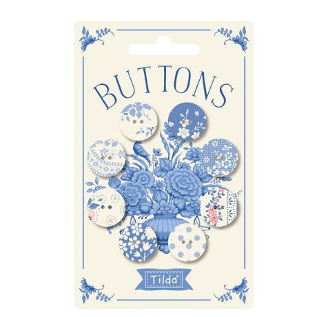Boutons Tilda Something Blue 16mm x 8pcs light