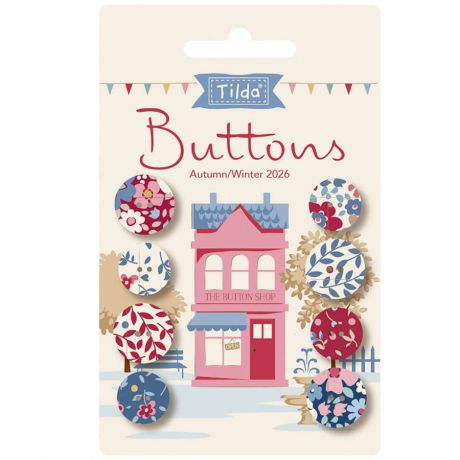 Boutons Tilda Village Life winter 14mm/16mm x 4pcs