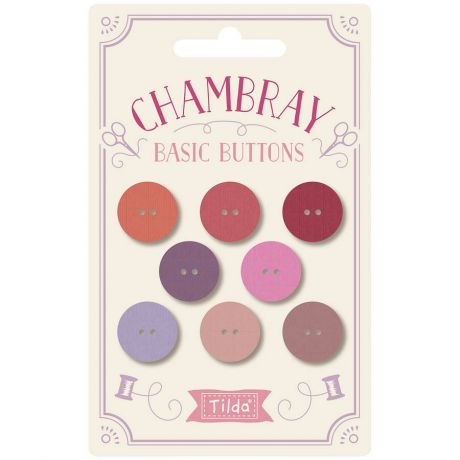 Boutons Tilda chambray boutons 16mm x 8pcs