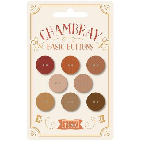 Boutons Tilda chambray boutons 16mm x 8pcs