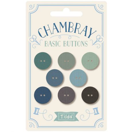 Boutons Tilda chambray boutons 16mm x 8pcs