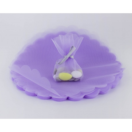 tulle rond 25 lilas