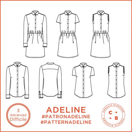Patron Coralie Bijasson Adeline chemise robe 34/56