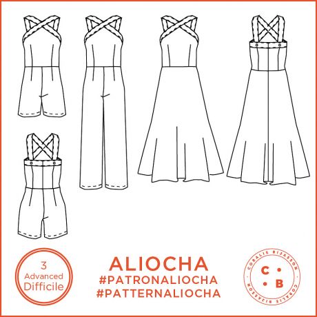 Patron Coralie Bijasson Aliocha robe  combi 34/48