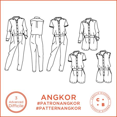 Patron Coralie Bijasson Angkor combinaison 34/48