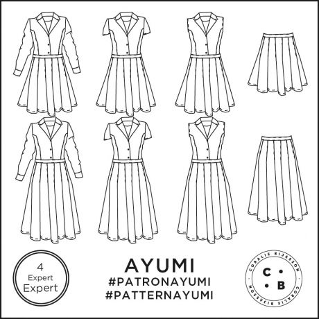Patron Coralie Bijasson Ayumi robe jupe 34/48