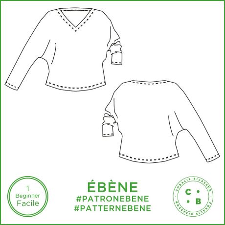 Patron Coralie Bijasson Ebene sweat s/3xl