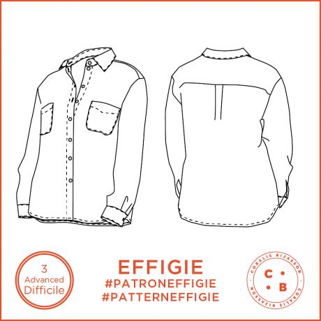 Patron Coralie Bijasson Effigie chemise 34/56