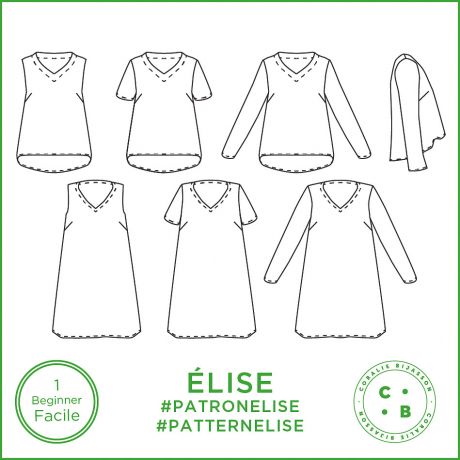 Patron Coralie Bijasson Elise robe tunique 34/56