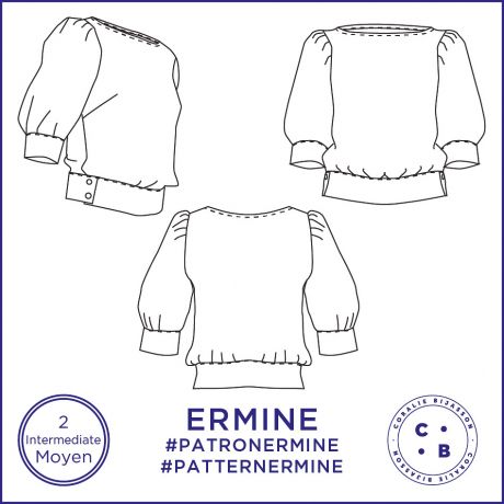 Patron Coralie Bijasson Ermine blouse 34/48