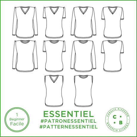 Patron Coralie Bijasson Essentiel teeshirt s/3xl
