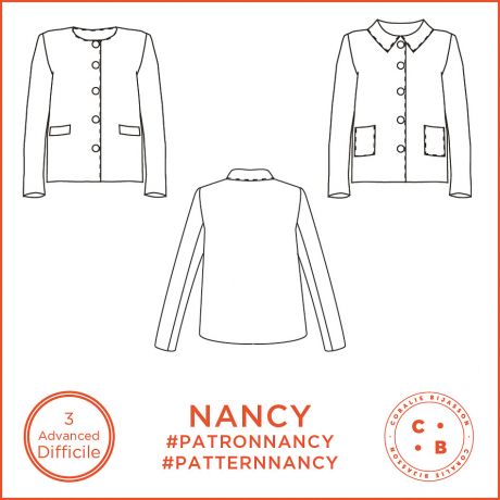 Patron Coralie Bijasson Nancy veste 34/48