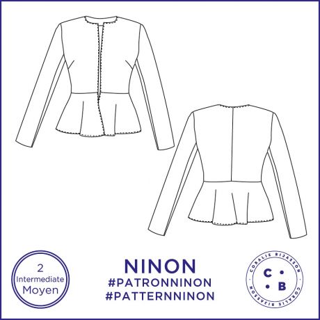 Patron Coralie Bijasson Ninon veste 34/48