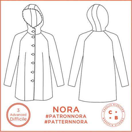 Patron Coralie Bijasson� manteau nora t34/56